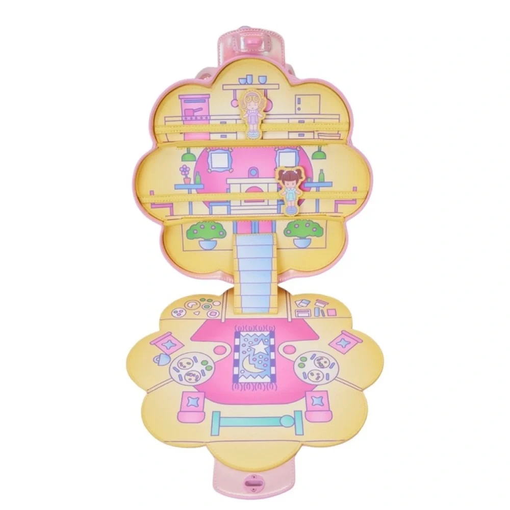 Loungefly POLLY POCKET Polly Pocket Compact Playset Figural Mini Backpack NWT - Picture 5 of 10